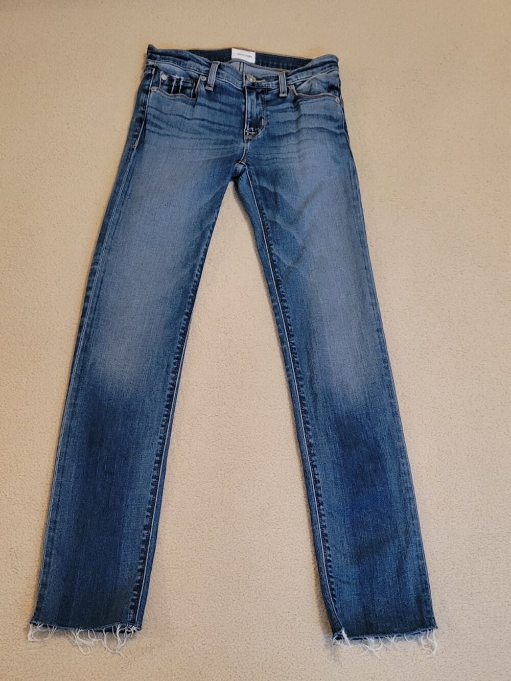 Hudson Tally Deep Cuff Crop SkinnyJeans, Size 25